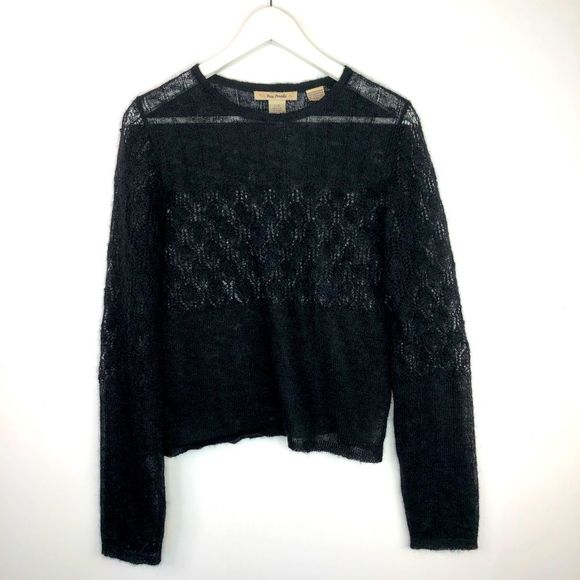 Free People Sweaters - Free People back wool nylon semi sheer sweater Large